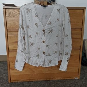 Something Navy Floral Blouse